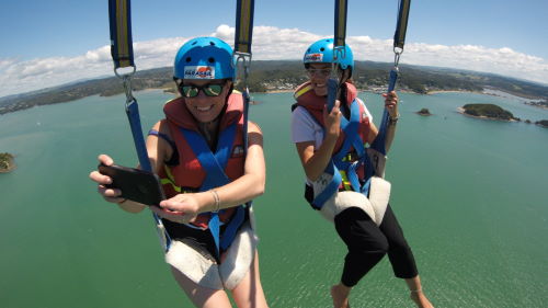 Parasailing in the Bay of Islands